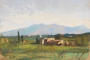 Alfredo Meschi - Paesaggio di Vallebuia