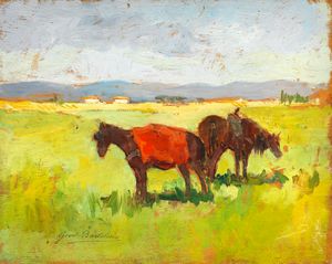 Giovanni Bartolena - Coperta rossa