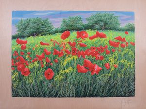 Franco Azzinari - Campo di papaveri