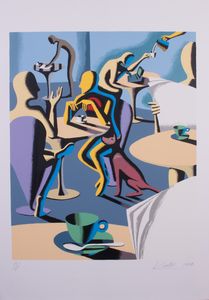 Mark Kostabi - Technological Obsession (Lives Without Bridges)