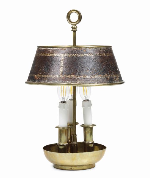 Lampada bouillotte in bronzo dorato, XIX secolo  - Asta Antiquariato Luglio - Associazione Nazionale - Case d'Asta italiane