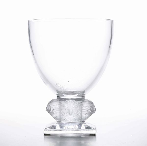 Coppa centrotavola in vetro. XX secolo  - Asta Antiquariato Luglio - Associazione Nazionale - Case d'Asta italiane