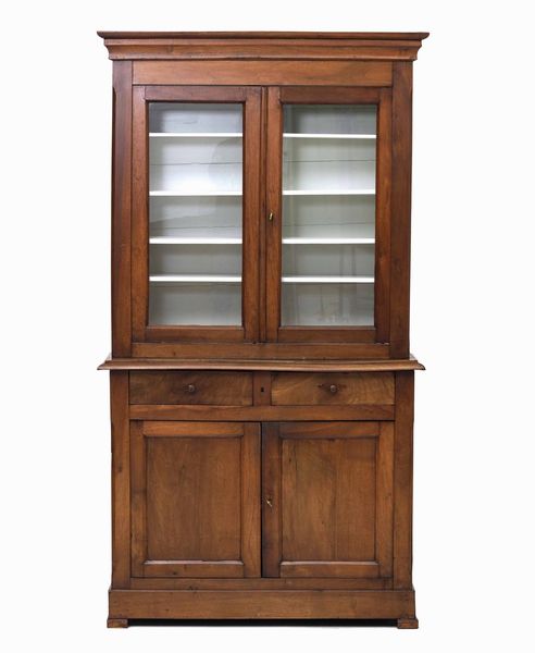 Credenza a due corpi con parte superiore a vetri  - Asta Antiquariato Luglio - Associazione Nazionale - Case d'Asta italiane