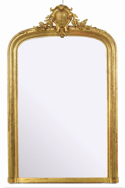 Caminiera in legno intagliato e dorato, XIX-XX secolo  - Asta Antiquariato Luglio - Associazione Nazionale - Case d'Asta italiane