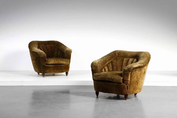 MANIFATTURA ITALIANA : Coppia di poltrone  - Asta Asta 417 | DESIGN E ARTI DECORATIVE DEL NOVECENTO Online - Associazione Nazionale - Case d'Asta italiane