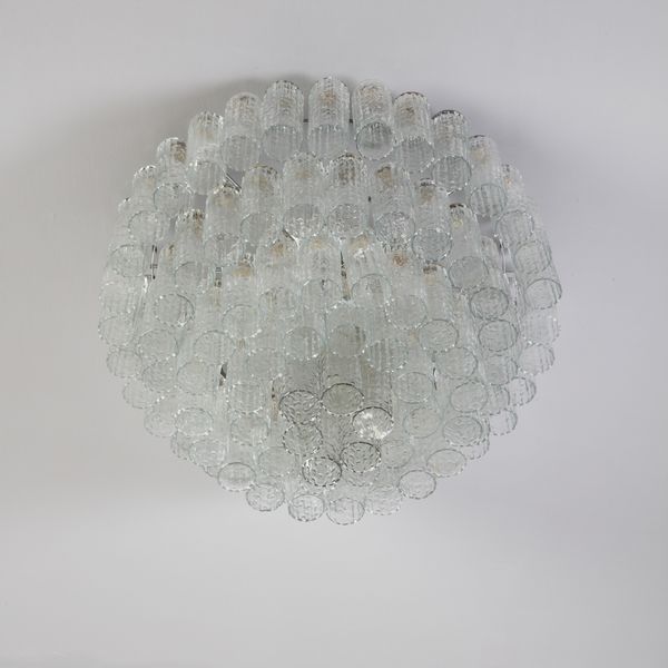 MANIFATTURA MURANESE : Coppia di lampade a sospensione  - Asta Asta 417 | DESIGN E ARTI DECORATIVE DEL NOVECENTO Online - Associazione Nazionale - Case d'Asta italiane