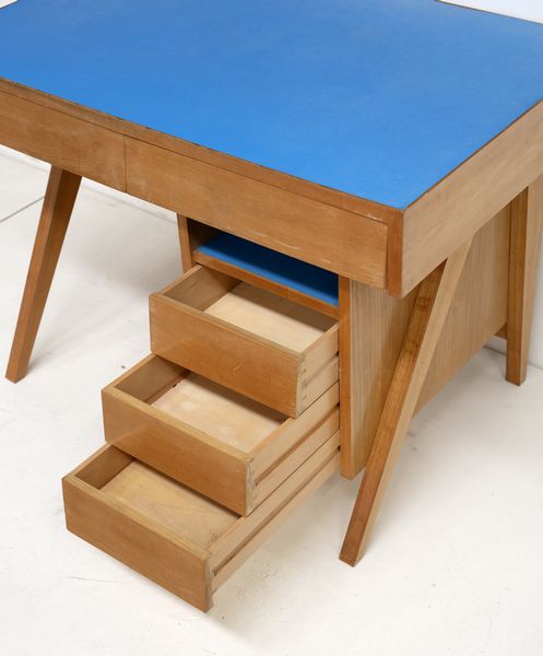 ROMANO AUGUSTO : Scrivania con mobile pensile  - Asta Asta 417 | DESIGN E ARTI DECORATIVE DEL NOVECENTO Online - Associazione Nazionale - Case d'Asta italiane