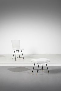 BOZZI AUGUSTO (1924 - 1982) - Sedia Athena con poggiapiedi per Saporiti