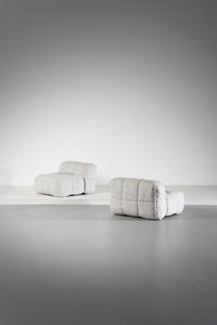 BOERI CINI (1924 - 2020) - Coppia di poltrone Strips per Arflex