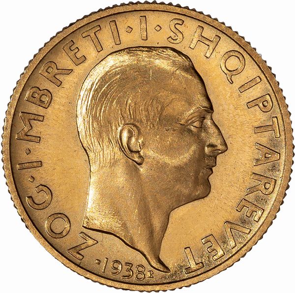Albania, AMET ZOGU, 1925-1939 : 20 Franga Ari  - Asta Numismatica - Associazione Nazionale - Case d'Asta italiane