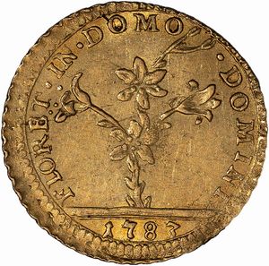 Stati Pontifici, PIO VI, 1775-1799 : Mezza Doppia Romana  - Asta Numismatica - Associazione Nazionale - Case d'Asta italiane
