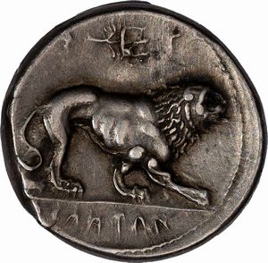 Lucania, Velia : Didramma del gruppo di Philistion  - Asta Numismatica - Associazione Nazionale - Case d'Asta italiane