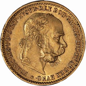 Austria - Franz Joseph I (1848-1916) : 10 corone  - Asta Numismatica - Associazione Nazionale - Case d'Asta italiane