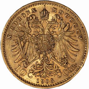 Austria - Franz Joseph I (1848-1916) : 10 corone  - Asta Numismatica - Associazione Nazionale - Case d'Asta italiane