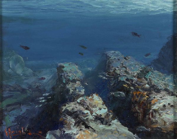 GIUSEPPE ARIGLIANO : Iridescenze sul fondo  - Asta Dipinti del XIX-XX secolo - Associazione Nazionale - Case d'Asta italiane