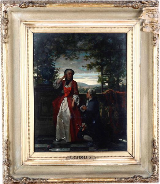 Pittore del XIX secolo Scena di corteggiamento  - Asta Dipinti del XIX-XX secolo - Associazione Nazionale - Case d'Asta italiane