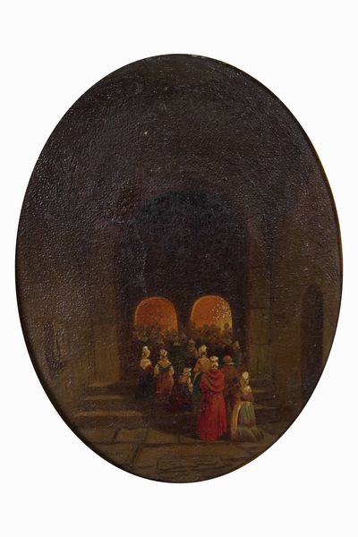 Pittore del XIX secolo Scena d'interno  - Asta Dipinti del XIX-XX secolo - Associazione Nazionale - Case d'Asta italiane