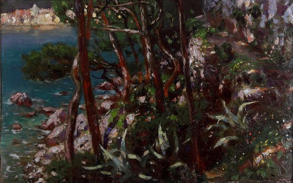 Alexander von Sukow : Santa Margherita da Villa Pagana  - Asta Dipinti del XIX-XX secolo - Associazione Nazionale - Case d'Asta italiane