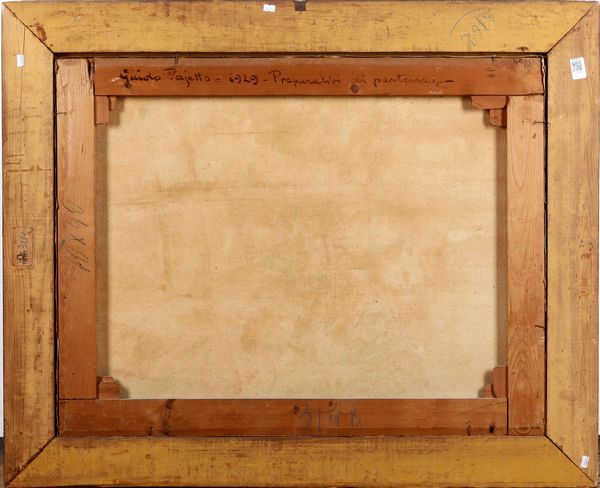 Guido Pajetta : Spiaggia con figure, 1929  - Asta Dipinti del XIX-XX secolo - Associazione Nazionale - Case d'Asta italiane