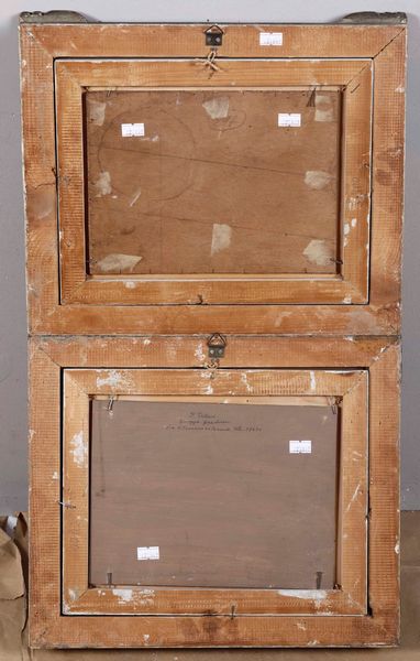 GIUSEPPE GHEDUZZI : Scena di mercato<BR>Pollaio  - Asta Dipinti del XIX-XX secolo - Associazione Nazionale - Case d'Asta italiane