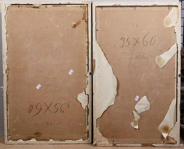 Due dipinti ad olio su tela raffiguranti Boccadasse  - Asta Dipinti del XIX-XX secolo - Associazione Nazionale - Case d'Asta italiane