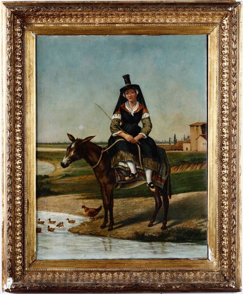 J. Fouleux : J. Fouleux Contadina su asinello  - Asta Dipinti del XIX-XX secolo - Associazione Nazionale - Case d'Asta italiane