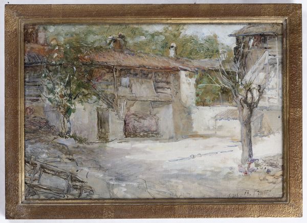 Pittore del XX secolo Casolare  - Asta Dipinti del XIX-XX secolo - Associazione Nazionale - Case d'Asta italiane