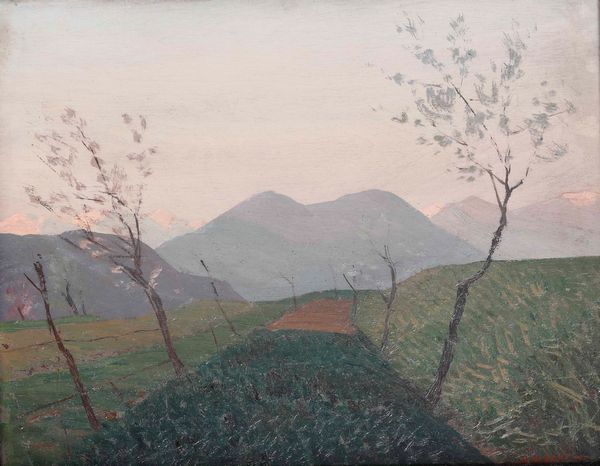 Oreste Albertini : Campi a Besano  - Asta Dipinti del XIX-XX secolo - Associazione Nazionale - Case d'Asta italiane