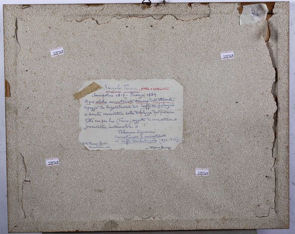 Angiolo Tricca : Caricature di Cecioni e Ussi, 1857  - Asta Dipinti del XIX-XX secolo - Associazione Nazionale - Case d'Asta italiane