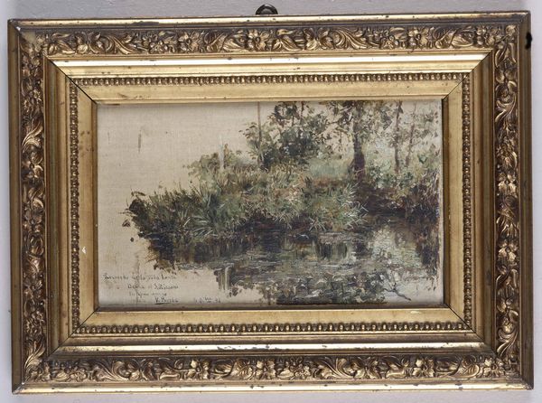 V. Poreda (?) Giardini di villa Lante  - Asta Dipinti del XIX-XX secolo - Associazione Nazionale - Case d'Asta italiane