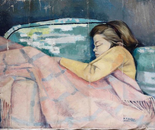 Maria Antonietta Gambaro : Fanciulla che dorme  - Asta Dipinti del XIX-XX secolo - Associazione Nazionale - Case d'Asta italiane