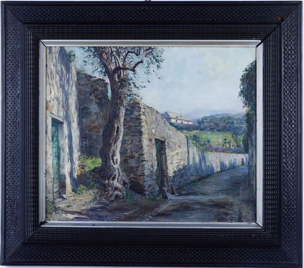 Berto Ferrari : L'ulivo secolare  - Asta Dipinti del XIX-XX secolo - Associazione Nazionale - Case d'Asta italiane