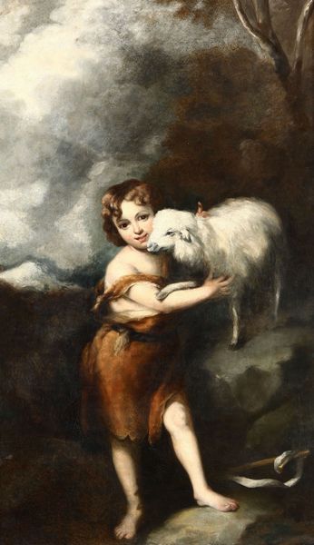 Anonimo del XIX secolo San Giovannino  - Asta Dipinti del XIX-XX secolo - Associazione Nazionale - Case d'Asta italiane