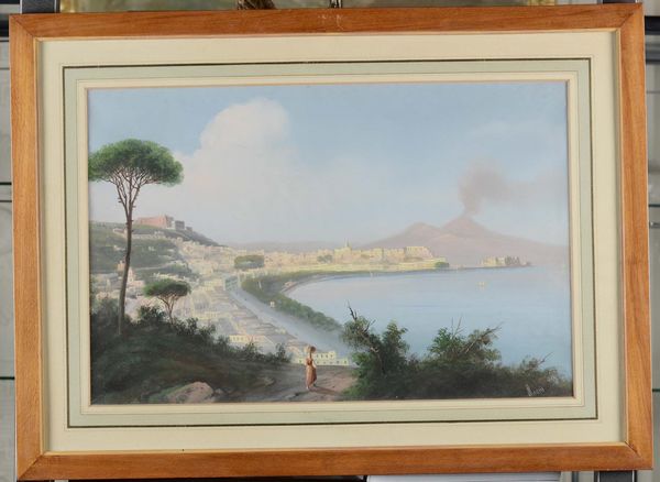 Emmanuel Meuris (1894-1969) Vedute di isola e del Golfo di Napoli  - Asta Dipinti del XIX-XX secolo - Associazione Nazionale - Case d'Asta italiane