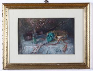 Lucio Tafuri - Natura morta con maschera