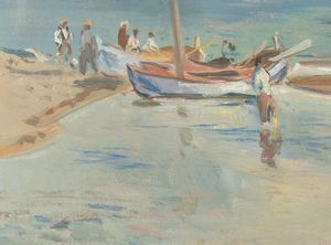 Pittore del XX secolo Marina, 1936  - Asta Dipinti del XIX-XX secolo - Associazione Nazionale - Case d'Asta italiane