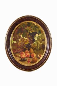 Siglate HM 1872 Coppia di nature morte  - Asta Dipinti del XIX-XX secolo - Associazione Nazionale - Case d'Asta italiane