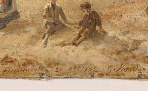 Scuola italiana del XIX secolo Scena di cantiere navale  - Asta Dipinti del XIX-XX secolo - Associazione Nazionale - Case d'Asta italiane