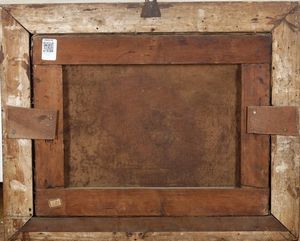 Anonimo del XIX secolo Passerella sul fiume  - Asta Dipinti del XIX-XX secolo - Associazione Nazionale - Case d'Asta italiane