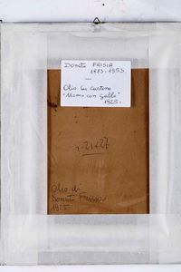 Donato Frisia : Uomo con gallo  - Asta Dipinti del XIX-XX secolo - Associazione Nazionale - Case d'Asta italiane