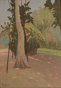 Giovanni Lomi - Paesaggio boschivo