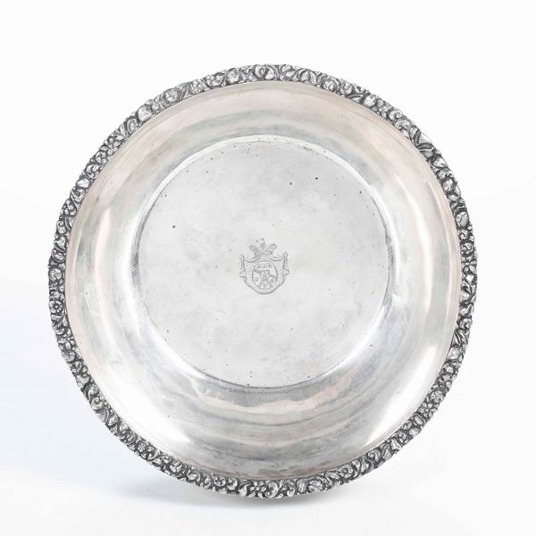 Bacile. Napoli, prima met� del XIX secolo. Saggiatore Paolo De Blasio. Argentiere Gennaro Romanelli.  - Asta Argenti - Associazione Nazionale - Case d'Asta italiane