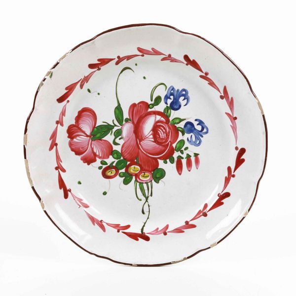 Piatto <BR>Francia dell'est, fine del XVIII secolo-inizi del XIX secolo  - Asta Ceramiche - Associazione Nazionale - Case d'Asta italiane