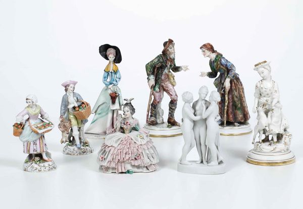 Coppia di vasi<BR>Italia, alla maniera di Doccia della fine del �700, XX secolo  - Asta Ceramiche - Associazione Nazionale - Case d'Asta italiane