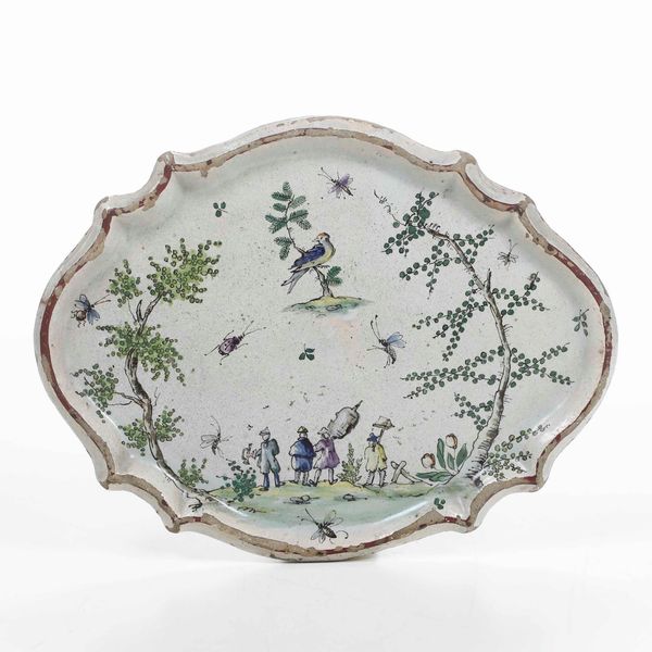 Alzatina ovale<BR>Probabilmente Lombardia XX secolo,  - Asta Ceramiche - Associazione Nazionale - Case d'Asta italiane