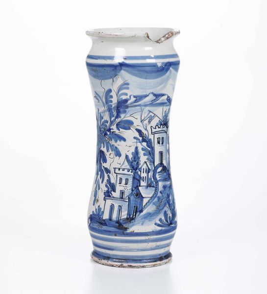 Albarello <BR>Napoli, XIX secolo  - Asta Ceramiche - Associazione Nazionale - Case d'Asta italiane