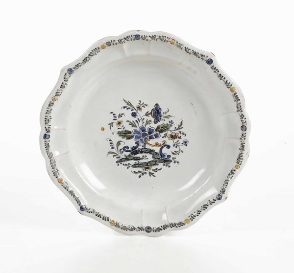 Piatto<BR>Nove, terzo quarto del XVIII secolo  - Asta Ceramiche - Associazione Nazionale - Case d'Asta italiane