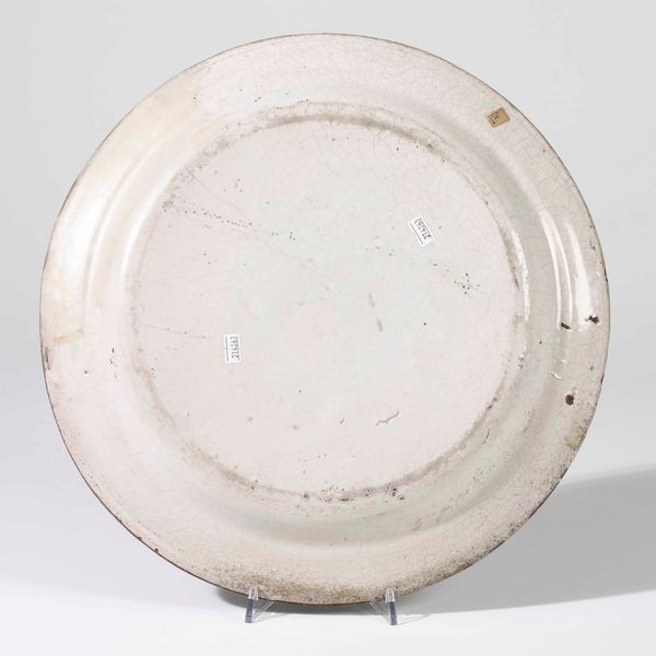 Grande piatto Cerreto Sannita (Benevento), fine del XVIII-inizio del XIX secolo  - Asta Ceramiche - Associazione Nazionale - Case d'Asta italiane