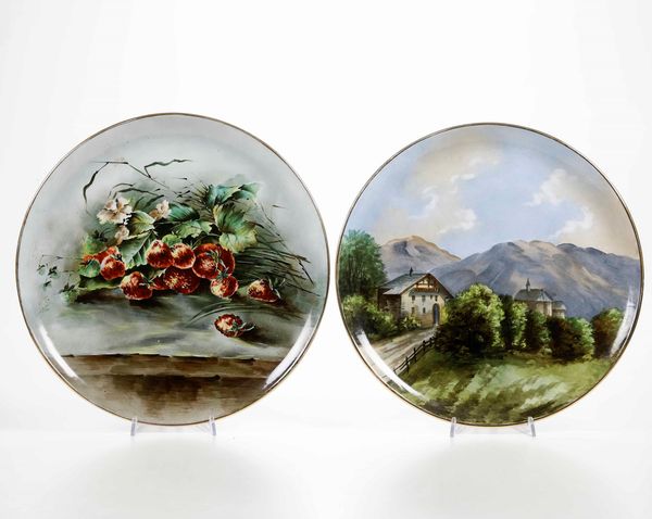 Due piatti<BR>Laveno, societ� ceramica Italiana, prima met� del XX secolo  - Asta Ceramiche - Associazione Nazionale - Case d'Asta italiane