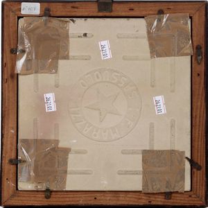 Mattonella raffigurante pastore<BR>Firma Galli, XX secolo  - Asta Ceramiche - Associazione Nazionale - Case d'Asta italiane